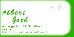 albert goth business card